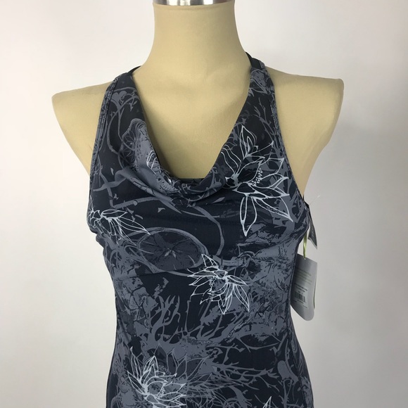 GAIAM Petal Racer Tank w/Bra S Blue & Gray - Picture 7 of 7